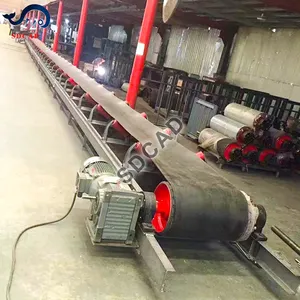 SDCAD Customized rubber PVC High Efficiency Stringent Inclined Coal Rubber Mine Belt Conveyor for concrete batching plant