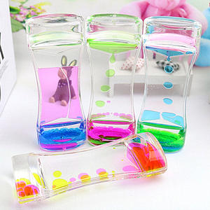 Horloge à sable créative en acrylique avec gouttes d'<span class=keywords><strong>huile</strong></span> liquide, design Art Déco écologique, ornements pour la maison et décoration de bureau, cadeau promotionnel - Product Image 6