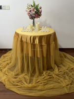 Nouvelle Collection Luchuan : Nappes Rondes en Satin Personnalisées avec Volants et Jupes de Table en Tulle pour Mariages et Événements