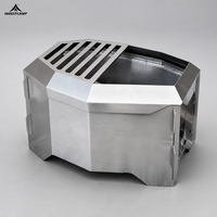 Brasero à Combustion Secondaire Pliable Ultra-silencieux en Acier Inoxydable, Conception Sans Fumée pour le Camping et la Cuisine en Plein Air, Personnalisable