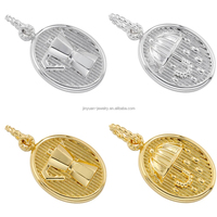 Jinyuan Cubic Zirconia Mignon Religieux Style Classique Ours Coeur Pendentif Pour DIY Bijoux