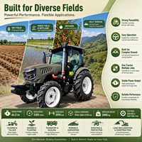 Tractor de ruedas LAWNIO en stock con operación de cambio de vía de rueda ajustable opcional para implementos agrícolas