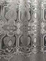 Rideaux Plissés de Luxe en Voile Transparent, Design Moderne, Jacquard Velours Coupé, Rideaux en Tulle Lin/Polyester pour Fenêtre Française