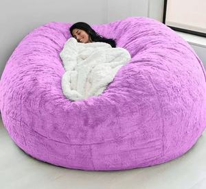 Copertura per Pouf Gigante Bestseller, Morbido e Soffice in Finta Pelliccia, Divano Pigro dal Design Moderno - Product Image 6