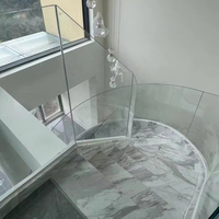 Escalier Circulaire Moderne de Style Australien, Design Hélicoïdal avec Marches en Marbre pour Appartement Intérieur