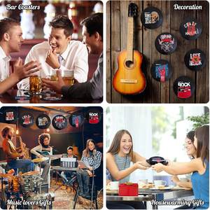 <span class=keywords><strong>Dessous</strong></span> <span class=keywords><strong>de</strong></span> verre rétro drôles en <span class=keywords><strong>vinyle</strong></span> avec lecteur 6 pièces sous-verres <span class=keywords><strong>de</strong></span> musique pour boissons cadeaux pour les mélomanes décor à la maison pendaison <span class=keywords><strong>de</strong></span> crémaillère - Product Image 6