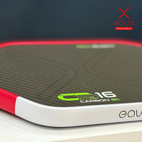 Pala de Pickleball EAVX Gen4 de Fibra de Carbono 3k, Superficie sin Bordes, 42 cm, Termoformada, Ecológica, Resistente al Agua, Raqueta Duradera, Vietnam