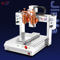 Dispensador de pegamento termofusible automático industrial de doble cabezal y estación única de 0.01ml con componentes de rodamientos y engranajes 220V/110V