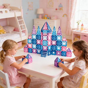 ตัวต่อแม่เหล็ก<span class=keywords><strong>เจ้า</strong></span><span class=keywords><strong>หญิง</strong></span>ไดมอนด์ รุ่นปี 2026  แบบเคลือบผิว 102 ชิ้น ขนาด 7.5 ซม. สำหรับเด็กผู้หญิง - Product Image 3