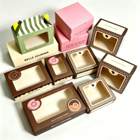 Cartes en papier blanc 350 g/m² de couleur personnalisée, laminées avec film, doublées éponge haut de gamme, pour emballages de desserts et aliments, avec logo imprimé offset
