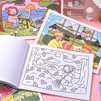 En stock – Livre de coloriage pour adultes et enfants – Design de dessins animés mignons et confortables – Cadeau créatif pour le dessin et la coloration – Reliure thermique imprimée