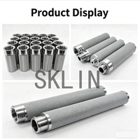 Filtro Sinterizado OD 63mm SS316L 5 Micrones Acero Inoxidable Totalmente Soldado Elemento de Filtro de Aire de Alta Presión Marca SKLIN Nuevo Personalizable