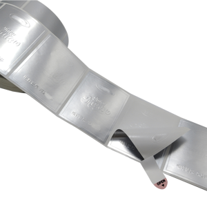 Étiquette code-barres PET 100 90 80 70 40 50, ruban de transfert thermique, autocollant pour imprimante, argent mat, imperméable, autocollant personnalisé OEM accepté - Product Image 1