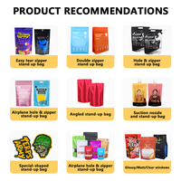 Sachets refermables en plastique pour aliments, sachets à fermeture éclair pour fruits secs, bonbons, sachets auto-scellants en aluminium et Mylar