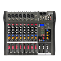 Console audio numérique professionnelle RIWORAL CT80S compacte avec 99 effets, mixeur musical, réponse en fréquence 20Hz-20kHz, carte son filaire