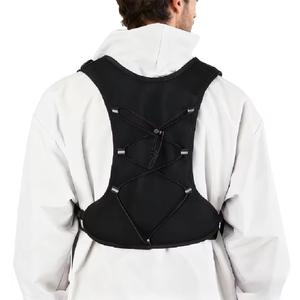 Chaleco Táctico de Nailon para Deportes al Aire Libre, Mochila con Diseño Reflectante, Bolsas de Pecho y Cintura, Estilo Hip-hop Urbano para Hombre, con Múltiples Bolsillos de Almacenamiento - Product Image 4