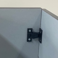 PTB Modern ARNO 500*260 Meuble de toilette de salle de bain noir gris satiné avec plaque de recouvrement