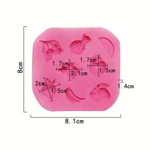 Moule à chocolat avec des formes de fruits tropicaux variés. Moule en silicone pour dentelle sucrée, queue de sirène 3D en pâte à sucre OEM/ODM - Product Image 2