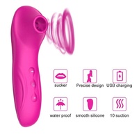 Vibrateur à succion 10 fréquences pour femme, mini stimulateur de mamelons, teaser Honey Bean, 100% étanche, rechargeable, écologique, pour adultes