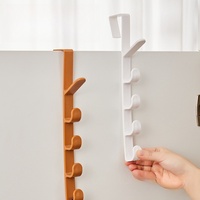 Crochets multi-niveaux suspendus à la porte en ABS pour économiser de l'espace, rangement et organisation à domicile, pour placard, dortoir, chambre à coucher, vêtements et sacs à main