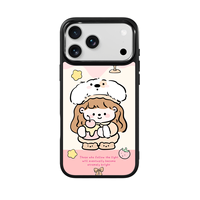 Coque de téléphone AG Feeling Black Edge avec motif chien doré pour iPhone 17, 17 Pro Max, 16 Pro, 15, 15 Pro Max – Coque magnétique