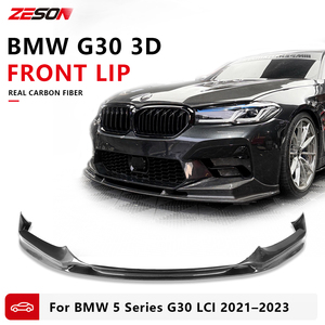 Lame de pare-chocs avant monobloc brillante en fibre de carbone véritable style 3D pour <span class=keywords><strong>BMW</strong></span> Série 5 G30 G38 LCI 530i 540i M Sport <span class=keywords><strong>2021</strong></span>+ - Product Image 1