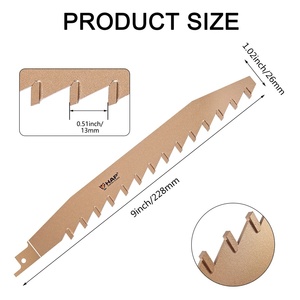 Lame de <span class=keywords><strong>scie</strong></span> <span class=keywords><strong>sabre</strong></span> HAP à pointe en carbure de 9 pouces pour la découpe de briques, blocs de ciment, maçonnerie et pierre, emballage blister - Product Image 2