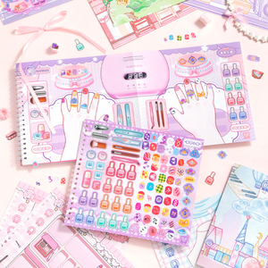 Livre d'autocollants SIMNO Kawaii <span class=keywords><strong>Anime</strong></span> Dress-Up – 35 pages d'autocollants mignons de mode et de maquillage pour journalisation et jeu - Product Image 5