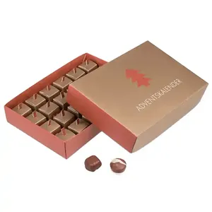 Wholesale Customized Luxury Base and Lid Square Chocolate Candy Nuts Dry Fruit Gift Rigid Packaging Boxes