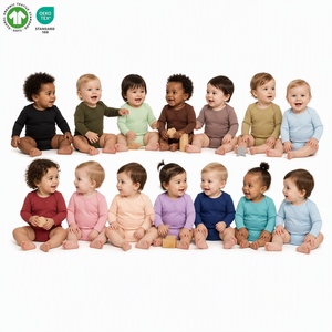 Body de Manga Larga para Bebé Unisex, 100% Algodón, 190g, Certificado OEKO, Aprobado por CPC, Suave y Cómodo, Cierre con Botones a Presión - Product Image 2