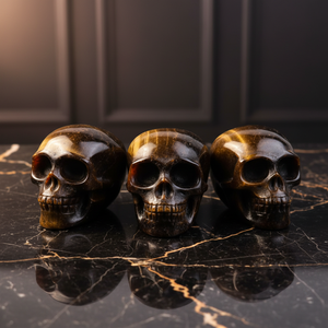 جماجم كريستالية متعددة المواد منحوتة يدويًا من الأحجار الطبيعية المصقولة للبيع بالجملة، منتجات روحية للديكور المنزلي - Product Image 5