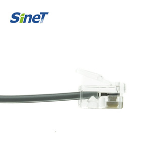 Câble plat <span class=keywords><strong>RJ45</strong></span> CAT 3 UTP sur mesure OEM, assemblage de fil <span class=keywords><strong>téléphonique</strong></span>, <span class=keywords><strong>cordon</strong></span> de raccordement <span class=keywords><strong>RJ11</strong></span>, câble réseau, câbles de communication, noir/gris - Product Image 6