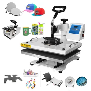 Máquina de prensa de calor 9 en 1, máquina de prensa de calor digital, impresión de transferencia para ropa, taza de vinilo, camiseta, sombreros