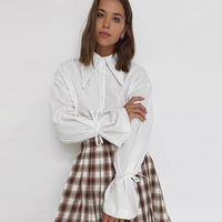 Bettergirl-ropa de moda transpirable para mujer, blusa blanca de oficina, Tops de manga larga con plumas, 2022