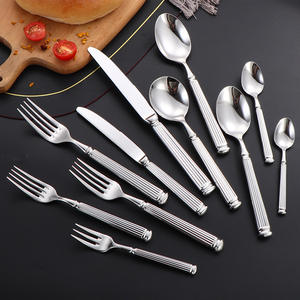 304 acier inoxydable haut de gamme hôtel couverts Western Steak couteau fourchette cuillère à thé miroir polonais colonne romaine poignée transfrontalière - Product Image 1