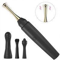 Stimulateur du point G en silicone, version améliorée, ensemble de vibrations à 10 fréquences, contrôle à un clic, têtes interchangeables, bruit de 60 dB