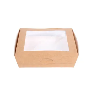 Paper Lunch Box Disposable Disposable Take Away Folded 5 Compartment Paper Bento Meal Lunch Box For Fast Food Packaging