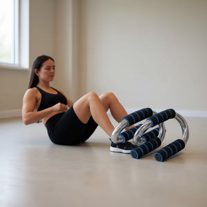 Soporte para Abdominales y Flexiones en Forma de S, Electrochapado en Azul - Product Image 2