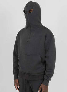 Sweat à capuche personnalisé avec design unique, capuche intégrale pour homme, logo personnalisé, yeux <span class=keywords><strong>Oken</strong></span>, sweat à capuche avec couvre-visage, 100% coton - Product Image 2