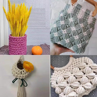 Cordones de Macramé de Algodón Ecológico Trenzado de 3 mm x 100 m para Manualidades y Decoración del Hogar