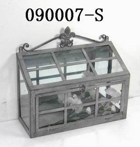 Vente en gros <span class=keywords><strong>Mini</strong></span> <span class=keywords><strong>serre</strong></span> de jardin en verre Vintage Rustic Warmhouse - Product Image 6