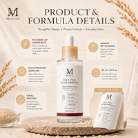 Ampoule Éclat au Riz 80ml – Sérum Exfoliant Doux à l'Eau de Son de Riz, Niacinamide, AHA, BHA, Acide Hyaluronique pour Soin des Pores et de la Texture, Effet Éclat