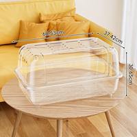 Villa de luxe pour hamster, cage dorée en plastique, boîte d'alimentation pour animaux, grand espace, fournitures, cabane de cachette amovible de style simple, haute
