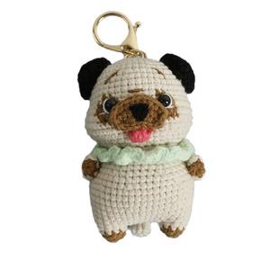 Porte-clés en crochet doux faits à la main en forme de chien 3D, pendentifs lumineux aux couleurs vives, mignons petits chiens en gros - Product Image 6