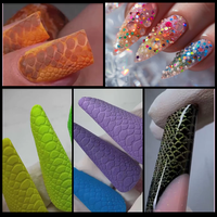 Formes à ongles en gel souple PMMA carrées à couverture complète, motif pétales de rose, pour French manucure, tampons 3D double forme pour nail art, vente en gros