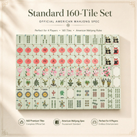 Ensemble de Mahjong Moderne Panda Personnalisé de Luxe avec 160 Tuiles, Jeu de Mahjong en Acrylique Haute Transparence Gravé pour Adultes