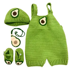 Wool Conjoined Full Set Hat Clothes For Kids BaBy Girl Baby Boy Costume Wholesale Supplier Clothing Hand Made Jumpsuits