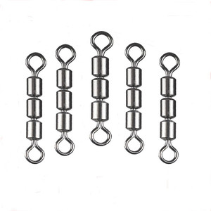 Pesca girevole nizza accessori a scatto connettore di linea girevoli da pesca in acciaio inossidabile con moschettone duo <span class=keywords><strong>lock</strong></span> - Product Image 2