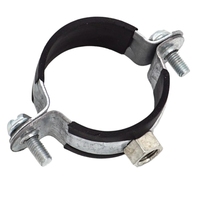 Collier de serrage en O pour tuyau de 63 mm avec vis M8, en acier au carbone de haute qualité, à démontage rapide, avec revêtement en caoutchouc, support de tuyau en acier, OEM, robuste