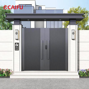 Porte automatique en alliage d'aluminium OEM ODM avec conception porte dans la porte pour jardin extérieur, cour, entrée de villa - Product Image 5